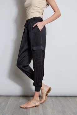 Elie Tahari Bottoms-Satin Cargo Pant