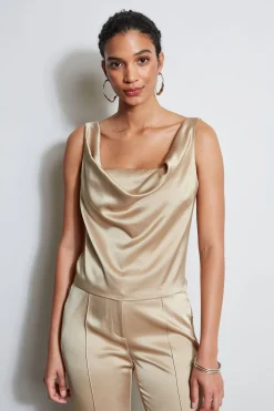 Elie Tahari Tops & Sweaters-Satin Cowl Cami