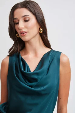 Elie Tahari Tops & Sweaters-Satin Cowl Top