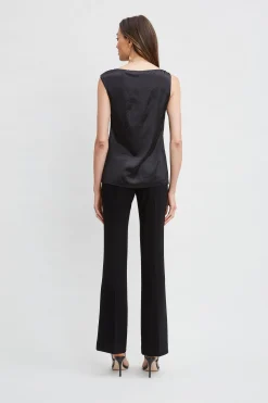 Elie Tahari Tops & Sweaters-Satin Crystal Cowl Top