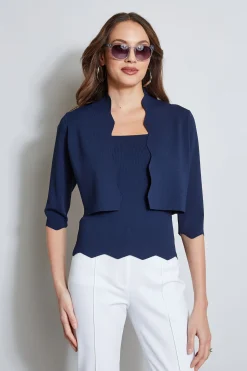 Elie Tahari Tops & Sweaters-Scallop Cardigan