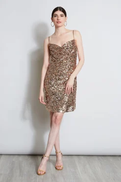 Elie Tahari Dresses & Jumpsuits|Sleeveless Dresses-Sequin Cowl Dress