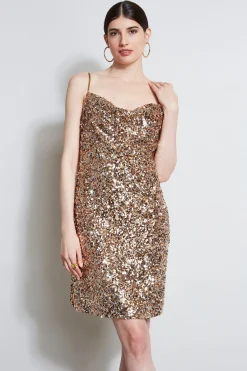 Elie Tahari Dresses & Jumpsuits|Sleeveless Dresses-Sequin Cowl Dress