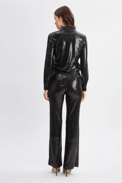 Elie Tahari Bottoms-Sequin Pant