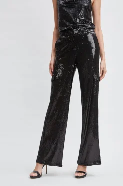 Elie Tahari Bottoms-Sequin Pocket Pant