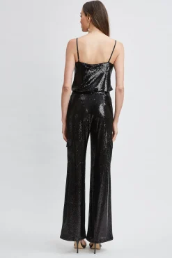 Elie Tahari Bottoms-Sequin Pocket Pant