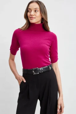 Elie Tahari Tops & Sweaters-Short Sleeve Cashmere Wool Sweater