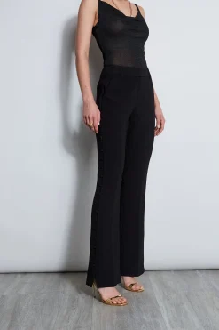 Elie Tahari Bottoms|Suiting-Side Button Crepe Pant