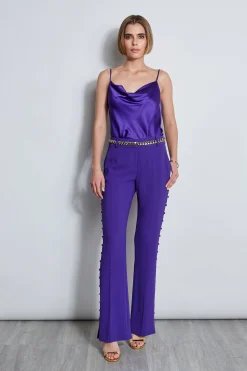Elie Tahari Bottoms|Suiting-Side Button Crepe Pant