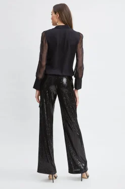 Elie Tahari Tops & Sweaters-Silk Blouson Button Shirt