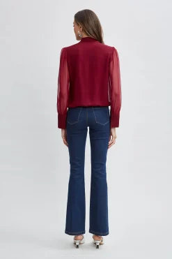 Elie Tahari Tops & Sweaters-Silk Blouson Button Shirt