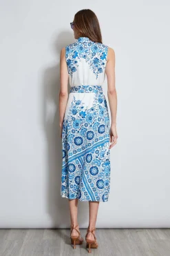 Elie Tahari Dresses & Jumpsuits|Midi Dresses-Silk Cascade Garden Shirt Dress