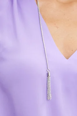 Elie Tahari Tops & Sweaters-Silk Chain Tassel Shirt