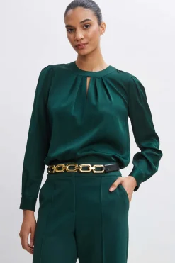 Elie Tahari Tops & Sweaters-Silk Keyhole Shirt