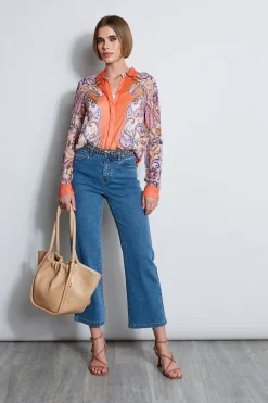 Elie Tahari Tops & Sweaters-Silk Paisley Button Down Shirt