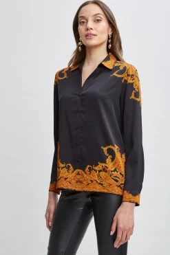 Elie Tahari Tops & Sweaters-Silk Paisley Button Down Shirt