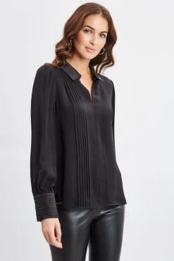 Elie Tahari Tops & Sweaters-Silk Pintuck Shirt