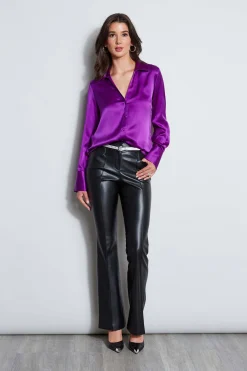 Elie Tahari Tops & Sweaters|Suiting-Silk Satin Button Down Shirt