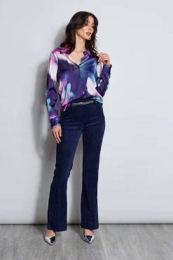 Elie Tahari Tops & Sweaters-Silk Satin Moire Floral Shirt