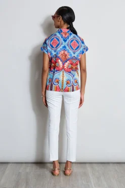 Elie Tahari Tops & Sweaters-Silk Tapestry Floral Shirt