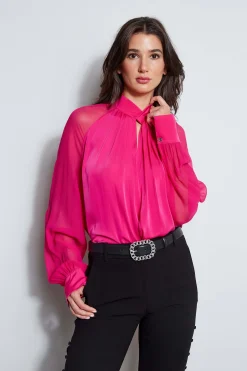 Elie Tahari Tops & Sweaters-Silk Twist Keyhole Shirt