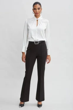 Elie Tahari Tops & Sweaters|Suiting-Silk Twist Neck Shirt