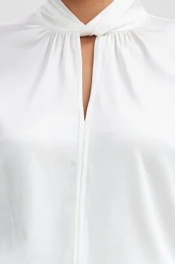 Elie Tahari Tops & Sweaters|Suiting-Silk Twist Neck Shirt