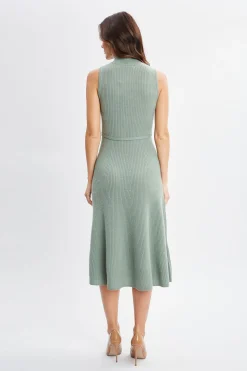 Elie Tahari Dresses & Jumpsuits|Sleeveless Dresses-Sleeveless Cashmere Belted Dress