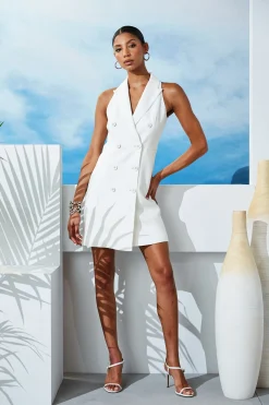 Elie Tahari Dresses & Jumpsuits|Sleeveless Dresses-Sleeveless Double Breasted Blazer Dress