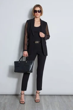 Elie Tahari Bottoms|Suiting-Slim Fit Crepe Pant