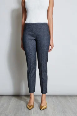 Elie Tahari Bottoms-Slim Linen Pant