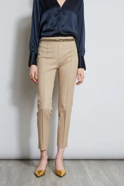 Elie Tahari Bottoms-Slim Pintuck Pant