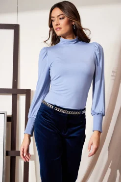 Elie Tahari Tops & Sweaters-Smocked Turtleneck Knit