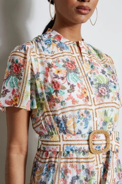 Elie Tahari Dresses & Jumpsuits|Short Sleeve Dresses-Summer Palace Belted Dress