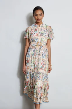 Elie Tahari Dresses & Jumpsuits|Short Sleeve Dresses-Summer Palace Belted Dress