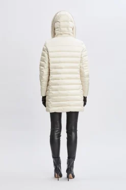 Elie Tahari Coats-Tahari Faux Fur Collar Puffer Coat