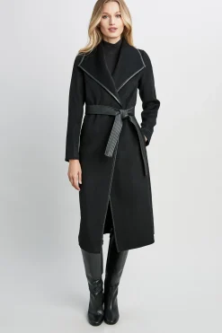 Elie Tahari Coats-Tahari Juliette Double Face Wool Coat