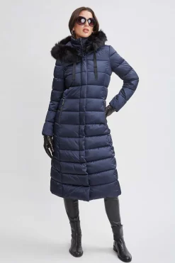 Elie Tahari Coats-Tahari Maxi Layer Puffer Coat