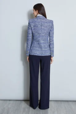 Elie Tahari Jackets & Blazers-Tweed Panel Single Button Blazer