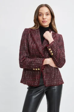 Elie Tahari Jackets & Blazers|Suiting-Tweed Single Button Blazer