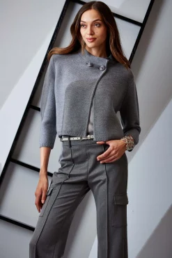 Elie Tahari Tops & Sweaters|Suiting-Two Button Wool Sweater