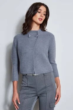 Elie Tahari Tops & Sweaters|Suiting-Two Button Wool Sweater