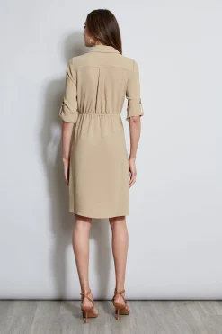 Elie Tahari Dresses & Jumpsuits-Utility Tie Shirt Dress