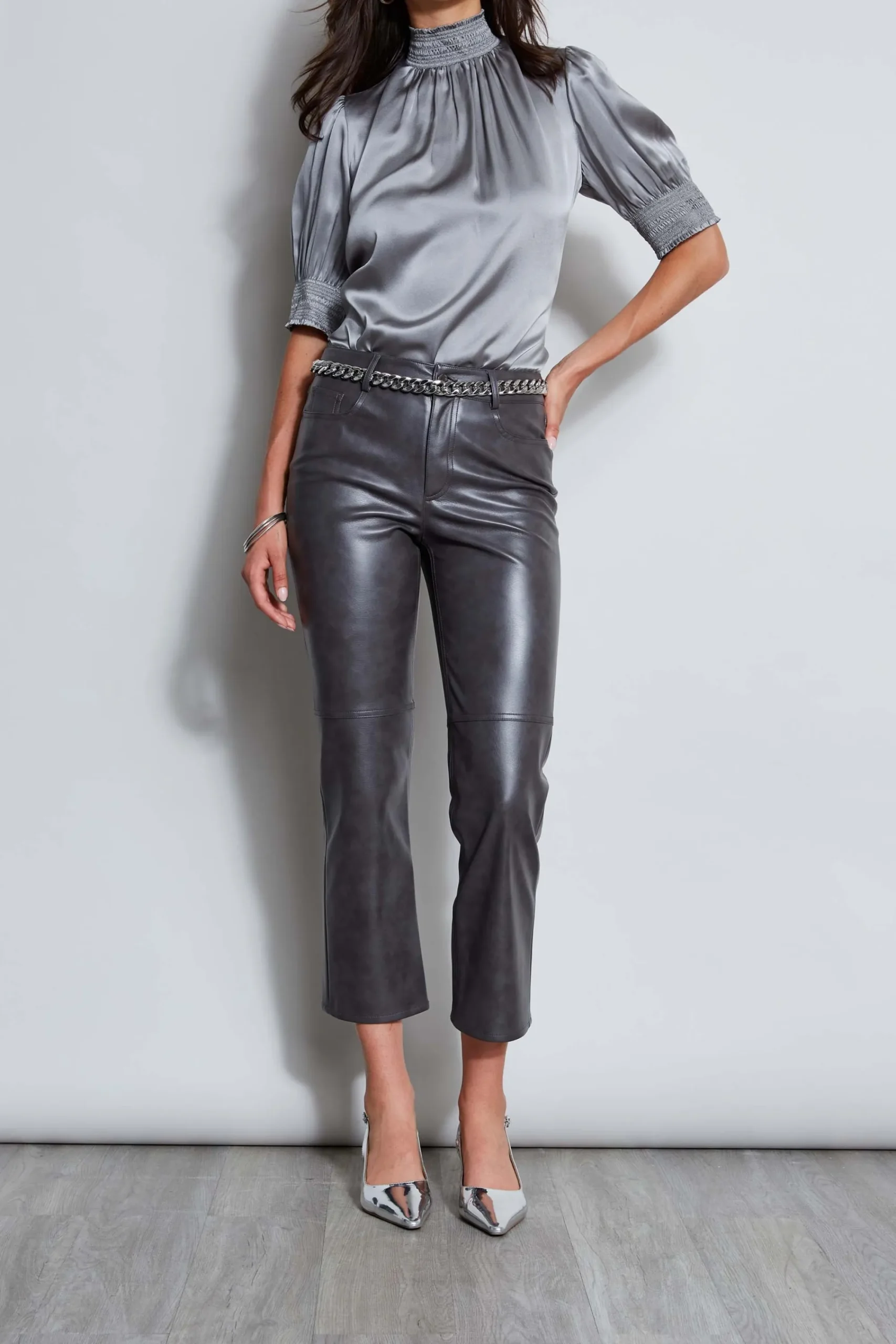 Elie Tahari Bottoms-Vintage Vegan Leather Pant