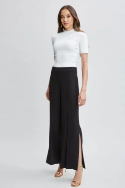 Elie Tahari Bottoms|Suiting-Wide Leg Slit Pant