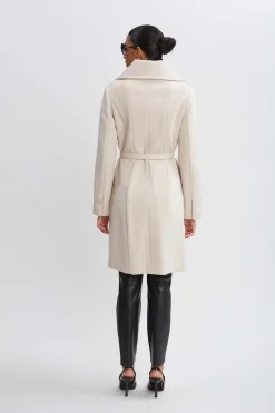 Elie Tahari Coats-Wool Belted Panel Coat
