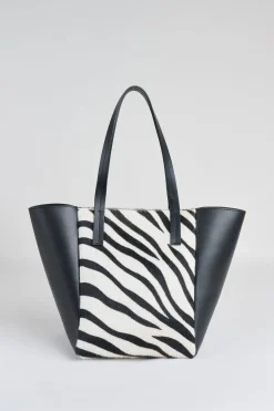Elie Tahari Fragrance|Gloves-Zebra Calf Hair Tote